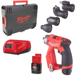 Masina de gaurit multifunctionala cu 2 acumulatori Milwaukee M12 FDDXKIT-202X