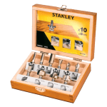 Set 10 freze TCT pentru lemn Stanley STA80020