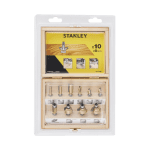 Set 10 freze TCT pentru lemn Stanley STA80020
