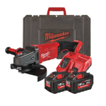 Polizor unghiular cu 2 acumulatori 12Ah Milwaukee M18 ONEFLAG230XPDB-122C