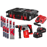 Ciocan rotopercutor SDS-Plus cu 2 acumulatori Milwaukee M18BLHX100P-502P