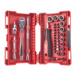 Set chei tubulare si antrenor clichet 38 de piese Milwaukee