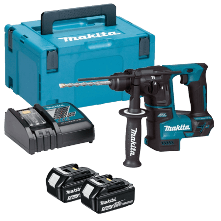 Ciocan rotopercutor SDS-Plus cu 2 acumulatori Makita DHR171RTJ