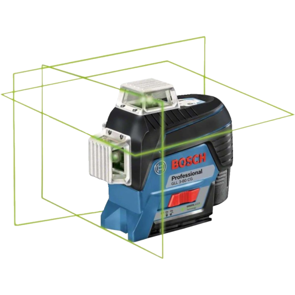 Nivela laser cu 3 linii verzi Bosch GLL 3-80 CG
