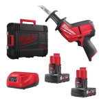 Fierastrau sabie cu 2 acumulatori 6Ah Milwaukee M12 CHZ-602X – Resigilat