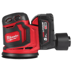 Slefuitor orbital cu 2 acumulatori 5Ah Milwaukee M18 BOS125-502B – Resigilat