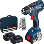 Masina de gaurit/infiletat cu 3 acumulatori Bosch GSR 18-2-LI Plus - Resigilat