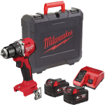 Masina de gaurit cu percutie cu 2 acumulatori 4Ah Milwaukee M18 BLPDRC-402C