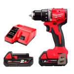 Masina de gaurit fara percutie cu 2 acumulatori 2Ah Milwaukee M18 BLDDRC-202C