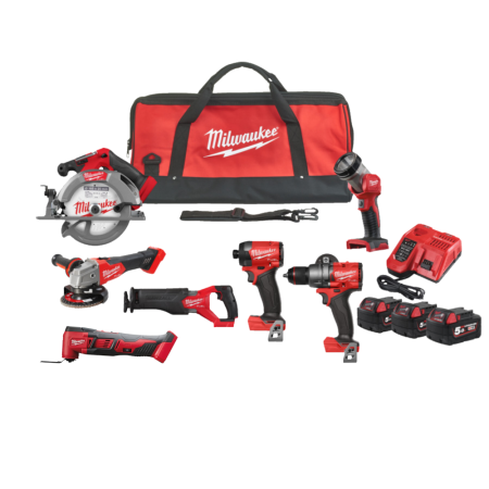 Set 7 scule cu 3 acumulatori M18 FPP7G3-503B