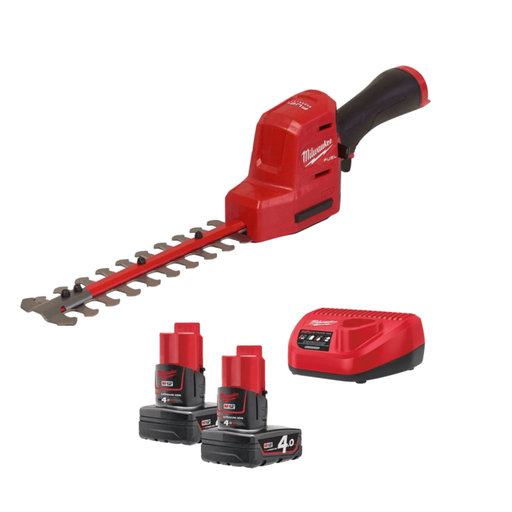 Trimmer gard viu cu 2 acumulatori Milwaukee M12 FHT20-402 Trimmer gard viu cu 2 acumulatori Milwaukee M12 FHT20-402