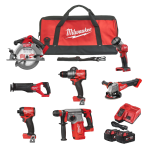 Set 7 scule cu 2 acumulatori Milwaukee M18 FPP7D-502B