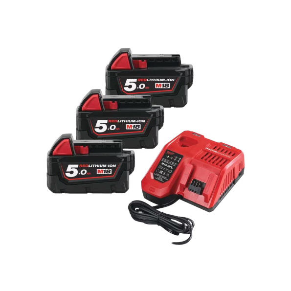 Set 8 scule cu 3 acumulatori Milwaukee M18 FPP8B-503B