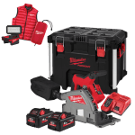 Fierastrau circular cu 2 acumulatori Milwaukee M18 FPS55MC-552P