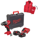Masina de gaurit cu percutie cu 2 acumulatori 4Ah Milwaukee M18 BLPDRCMC-402C