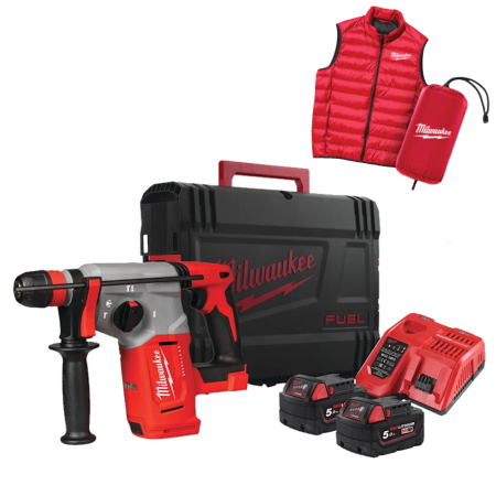 Ciocan rotopercutor cu 2 acumulatori Milwaukee SDS-plus M18 BLHXMC-502X