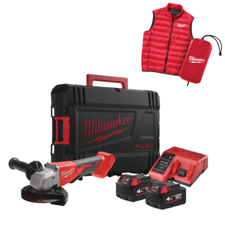 Polizor unghiular cu 2 acumulatori Milwaukee M18 BLSAG125XPDMC-402X