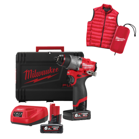 Masina de gaurit si insurubat cu percutie cu 2 acumulatori Milwaukee M12 FPD2MC-602X