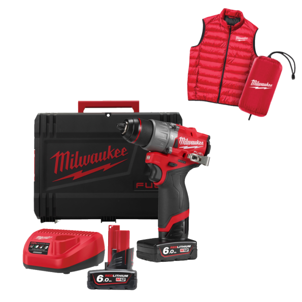 Masina de gaurit si insurubat cu percutie cu 2 acumulatori Milwaukee M12 FPD2MC-602X