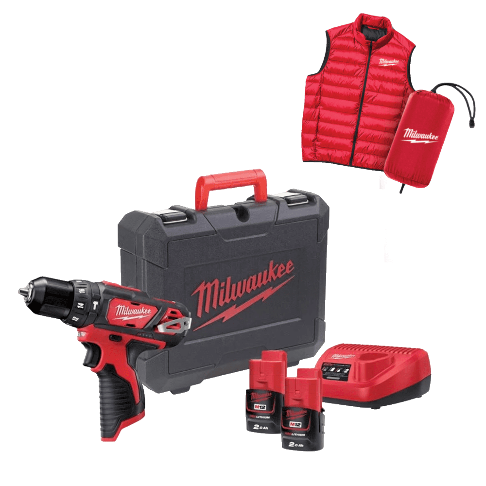 Masina de gaurit cu 2 acumulatori Milwaukee M12BPDMC-202C Masina de gaurit cu 2 acumulatori Milwaukee M12BPDMC-202C