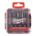 Set 4 chei tubulare magnetice 1/4 Shockwave Impact Duty Milwaukee