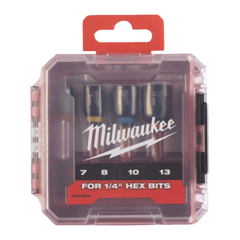 Set 4 chei tubulare magnetice 1/4 Shockwave Impact Duty Milwaukee Set 4 chei tubulare magnetice 1/4 Shockwave Impact Duty Milwaukee