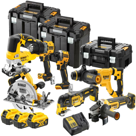Set 7 scule cu 3 acumulatori DeWalt DCK706P3T