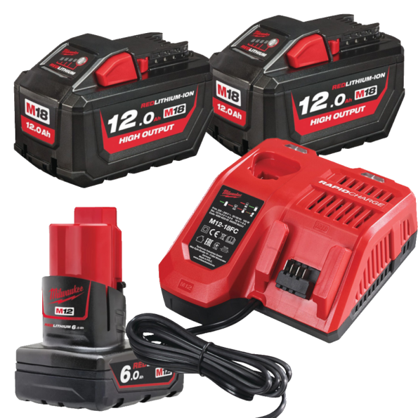 Set 3 acumulatori si incarcator Milwaukee M18 HNRG-122