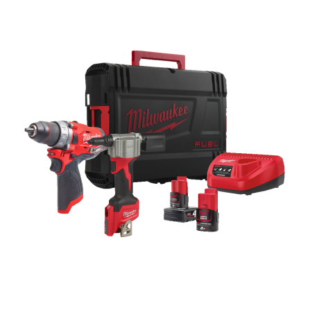 Set 2 scule cu 2 acumulatori Milwaukee M12 FPP2S-422X
