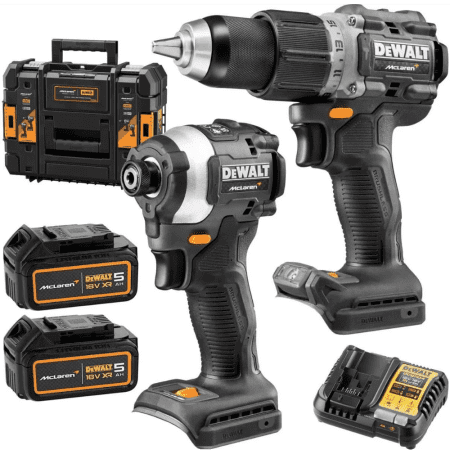 Set 2 masini de gaurit cu acumulatori DeWalt McLaren DCK200MP2T