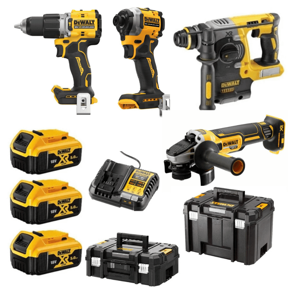 Set 4 scule electrice cu 3 acumulatori Dewalt DCK429P3T Set 4 scule electrice cu 3 acumulatori Dewalt DCK429P3T